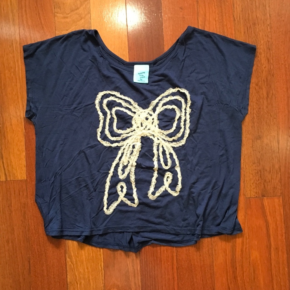 Navy Blue Crop Top