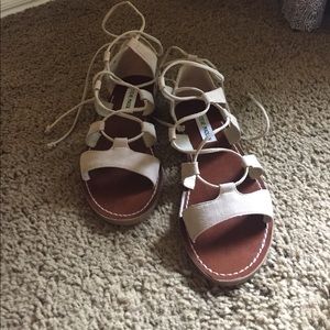 Steve Madden Nude lace up sandals