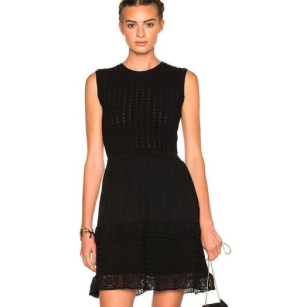 ❌SOLD 🎈Red Valentino knit ruffle dress (mauve).