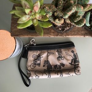 COACH horse and carriage wristlet