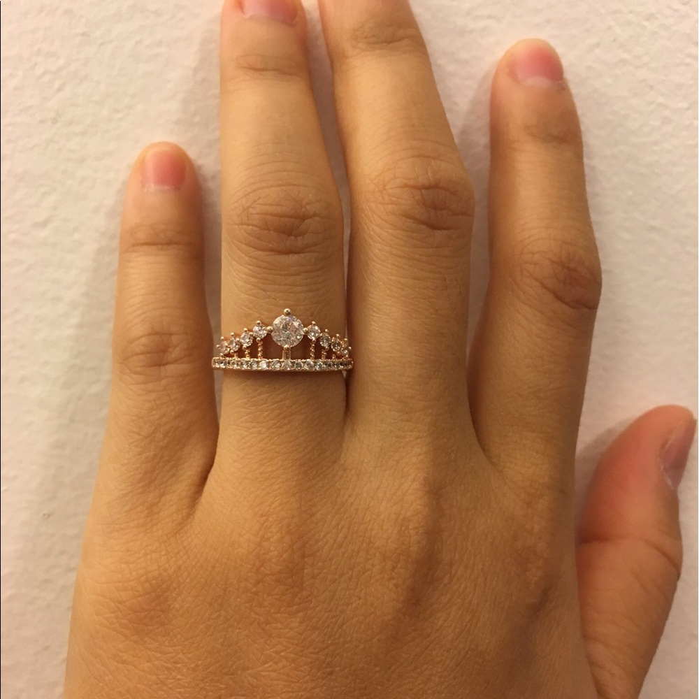 18K Rose Gold Filled Crown Ring