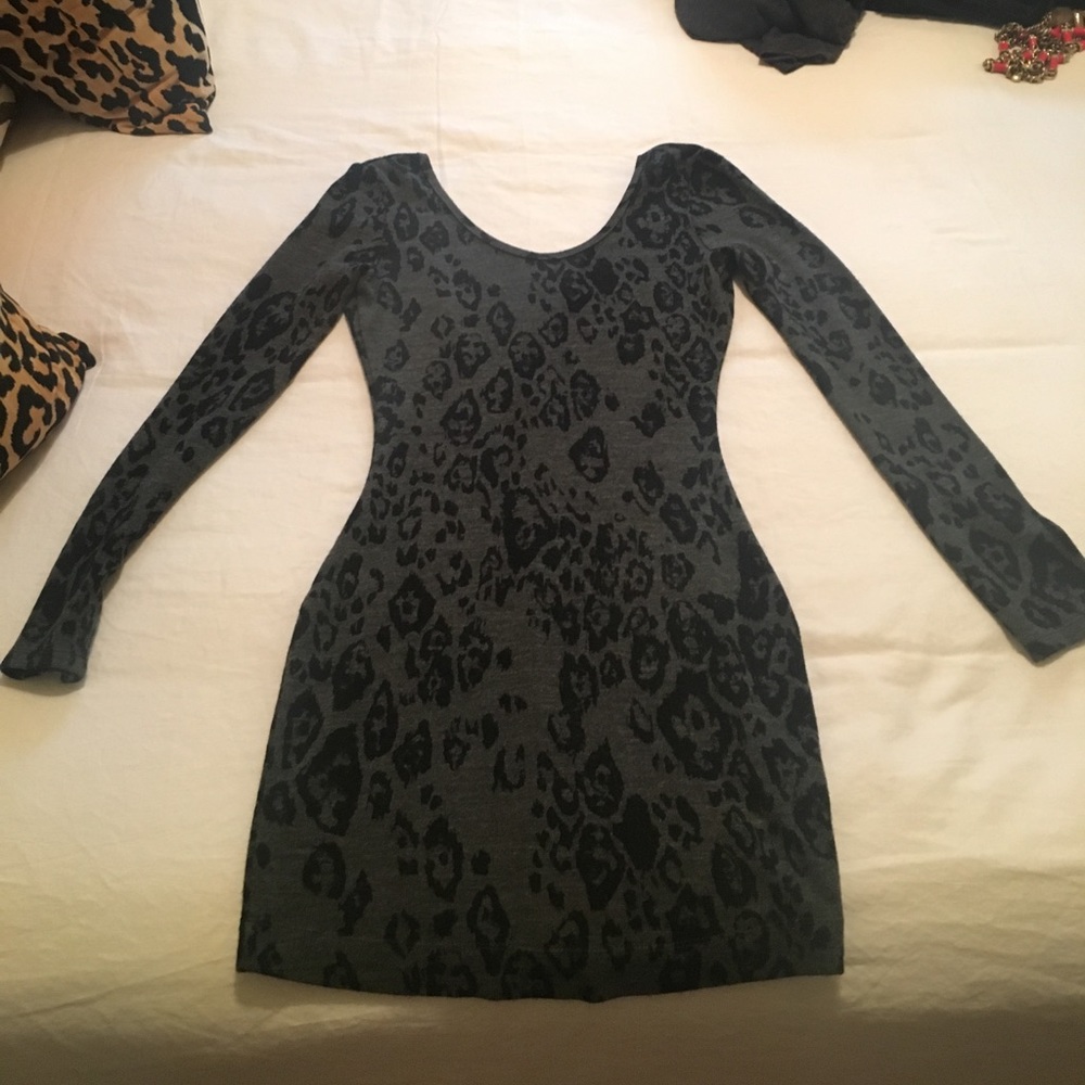 Mike and Chris Leopard Sweater Dress S