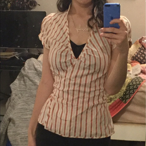 Red and White Striped Shirt - Picture 3 of 4