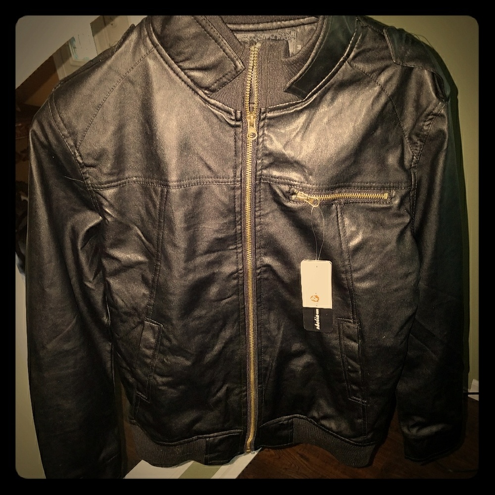 Faux leather jacket