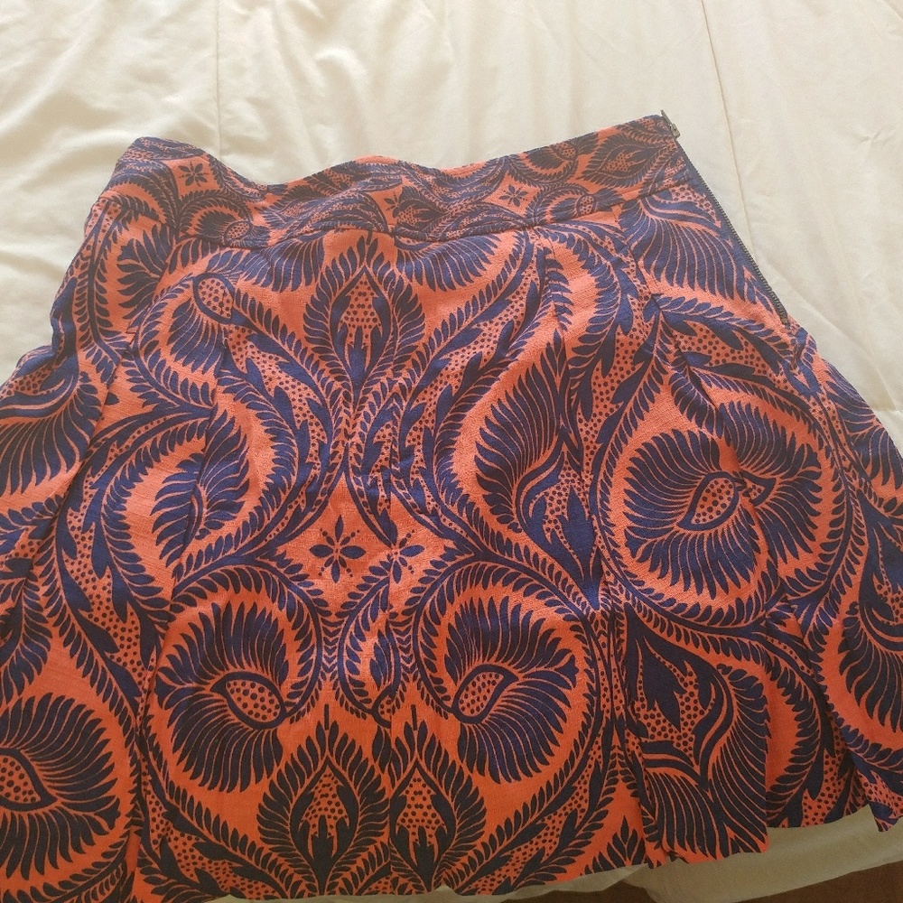 Paisley pleated Tracy Reese skirt