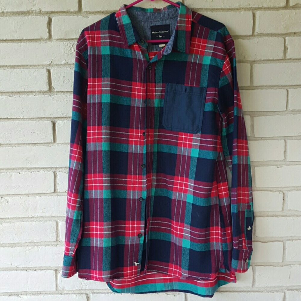 Men's long sleeve flannel shirt