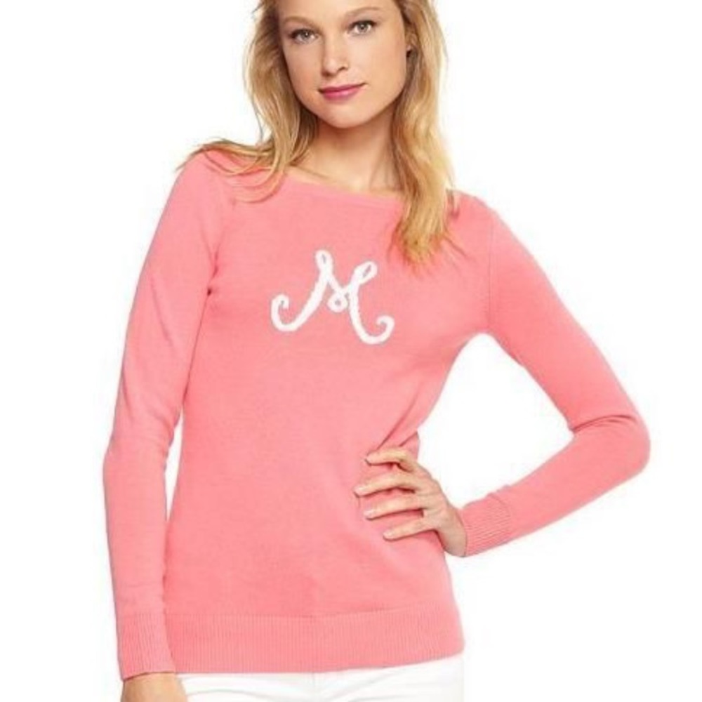 Lilly Pulitzer initial sweater L
