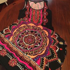 Maxi Dress Size L Black with design