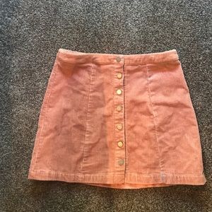 Corduroy dusty pink high waisted forever 21 skirt