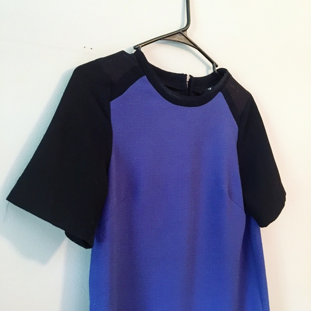 Royal blue & black dress