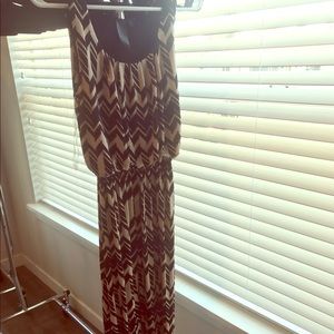 Black/Cream maxi dress