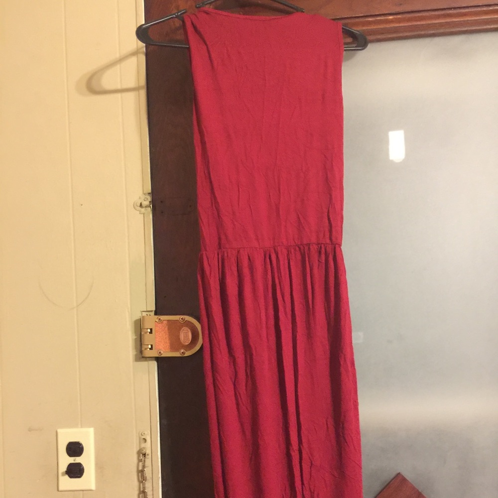 Asos burgundy wrap front maxi dress - Picture 5 of 5