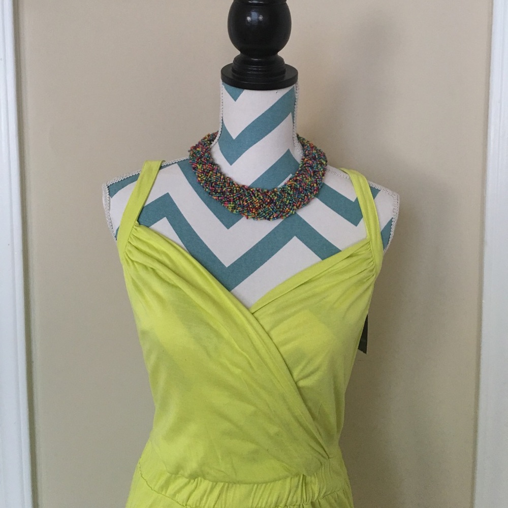 Neon yellow maxi dress