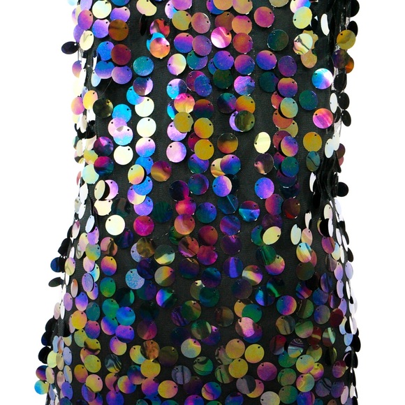 Black Backless Slip Sequin Dress - Picture 8 of 8