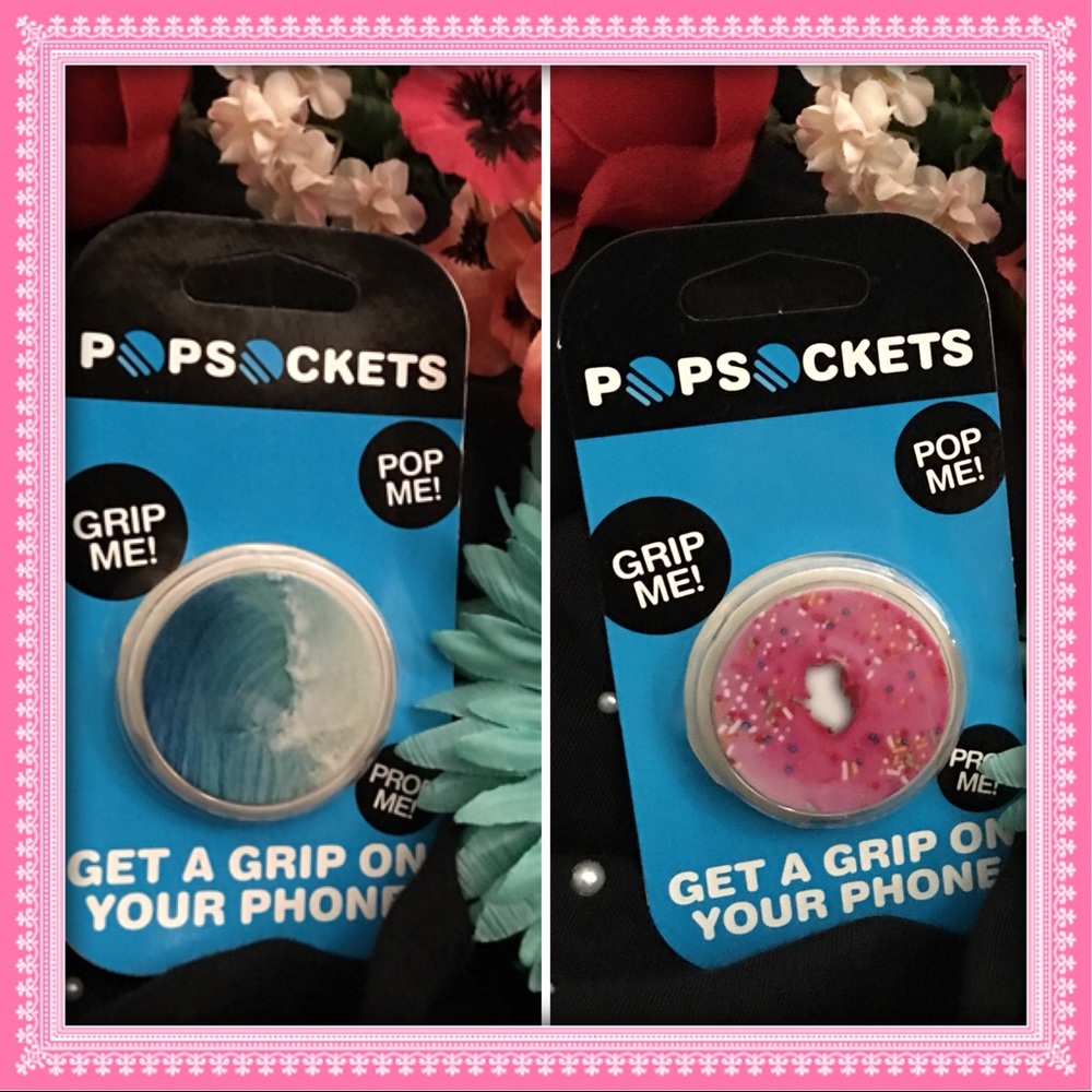 Set of 2 PopSockets Grip and stand Ocean & Donut