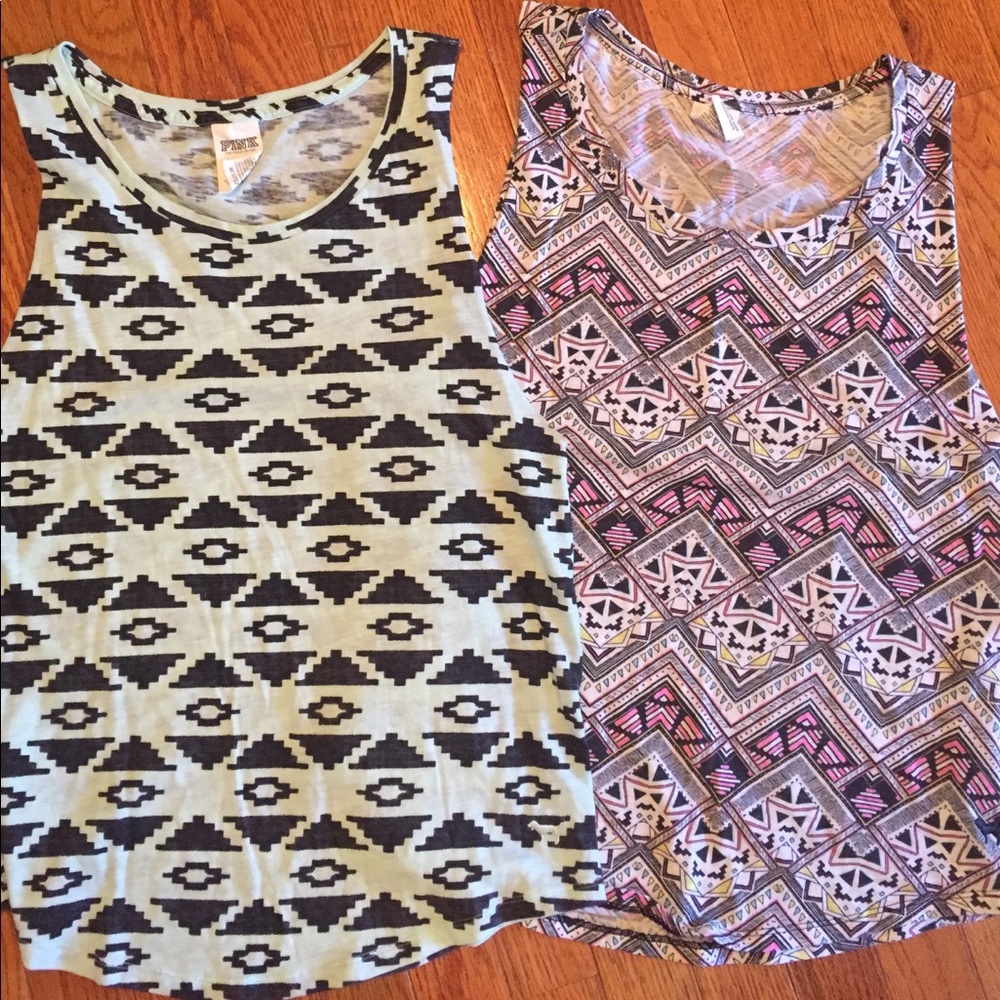 ✨SOLD✨ SET OF 2 PINK Tank Tops size Small