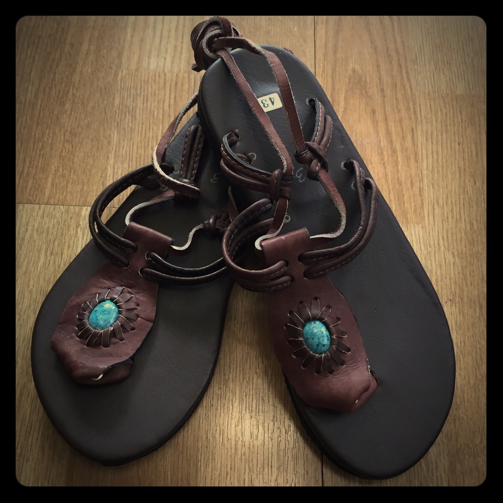 Boho Hand-Crafted Leather Wrap Sandals