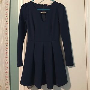Dark blue long sleeve dress