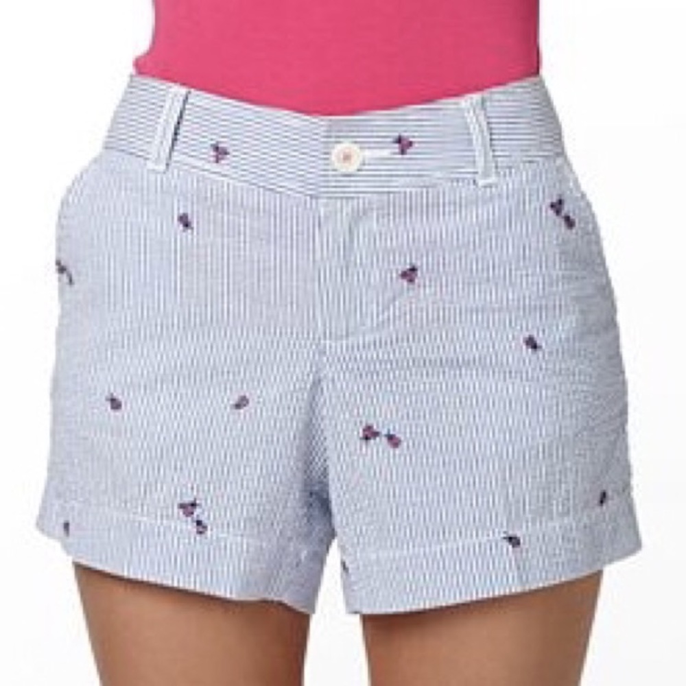 Lilly Pulitzer seersucker shorts ladybugs