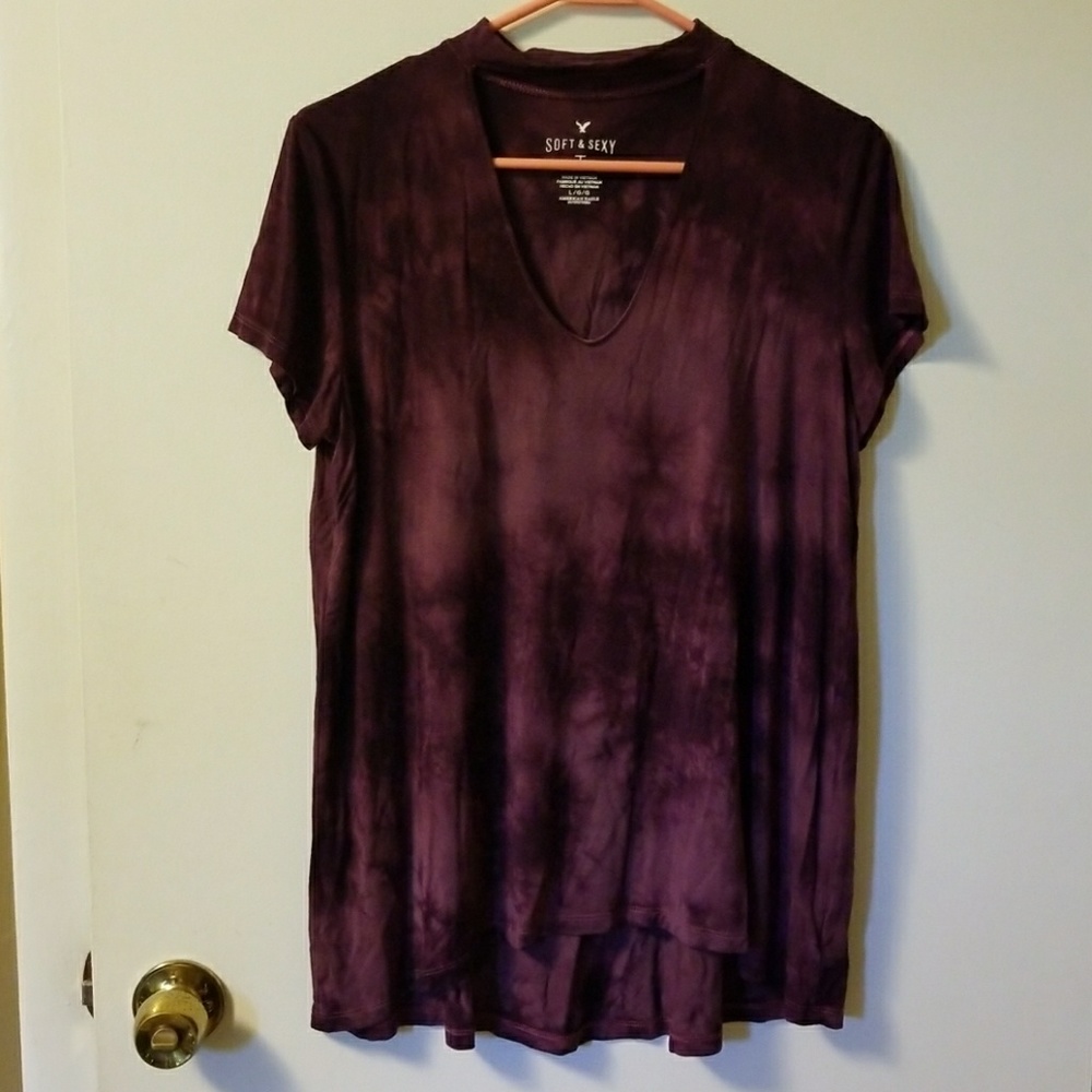 Maroon Tie-Dye T-shirt