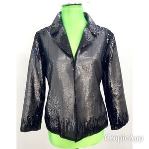Chico's Sequin Jacket Statement bolero
