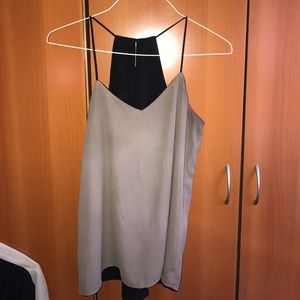 Beige and black reversible tank💕