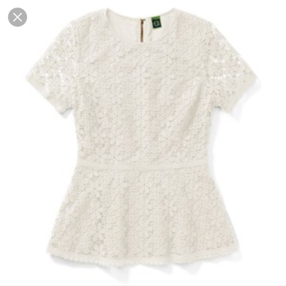C wonder lace peplum top 0