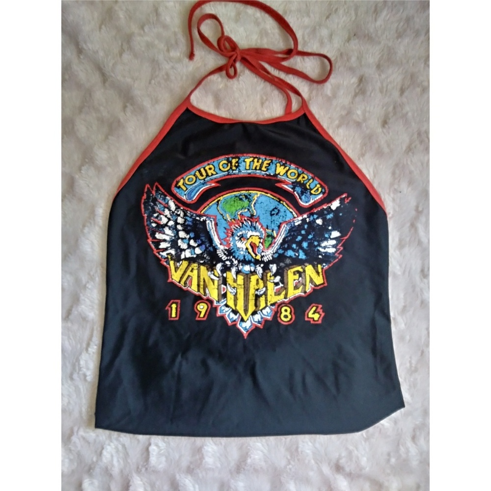 Van Helen stretch haulter top
