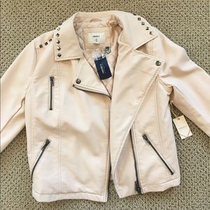 Brand new Forever 21 leather moto jacket (blush)