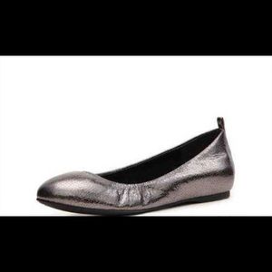 Audrey Brooke Newport ballet flats in pewter