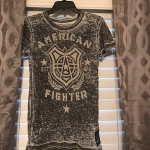 American Fighter Grey Tee SZ Med.