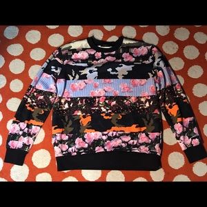 GIVENCHY MULTI PRINT PANELLED SWEATSHIRT
