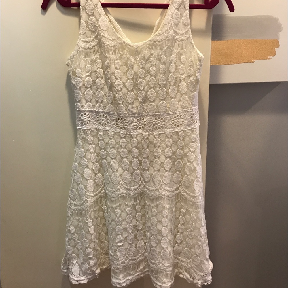 Summer white sun dress