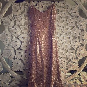 Rose Gold midi dress