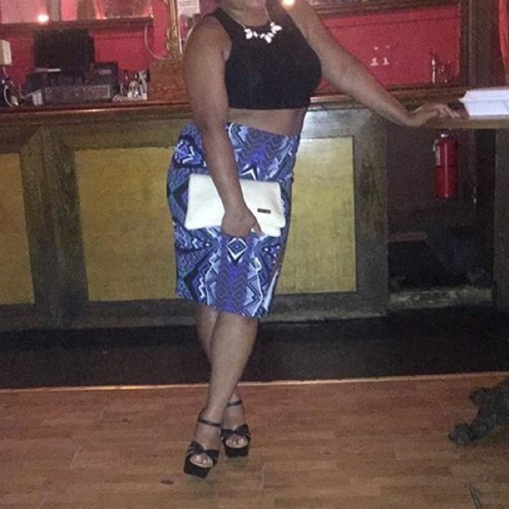 Aztec midi skirt