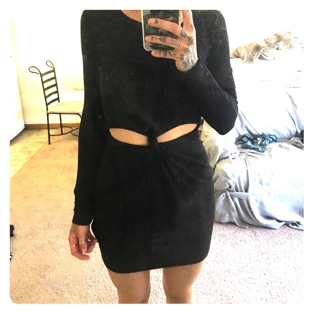 Black dress ft. cut-out design.