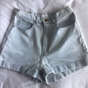 American apparel high waisted shorts