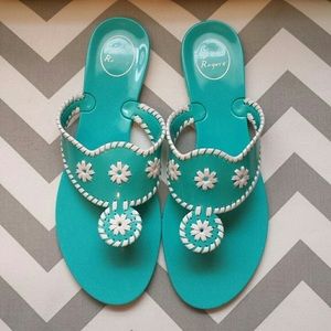 Jack Rogers Turquoise Jelly Sandals