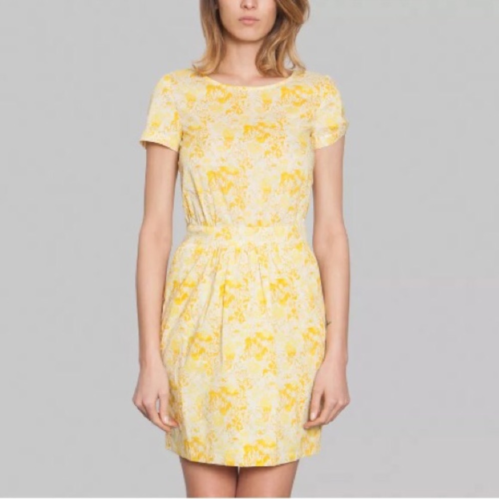 Yellow Sessùn Sun Summer Floral Dress Small S