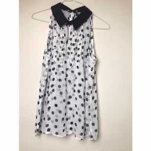White House black market Polka Dot blouse
