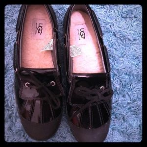 Ugg black patent shoes