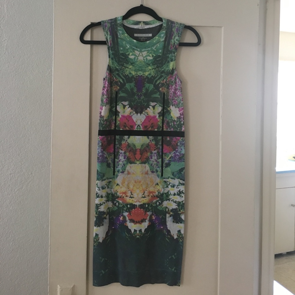 Sexy floral midi length Bodycon dress by Thatcher