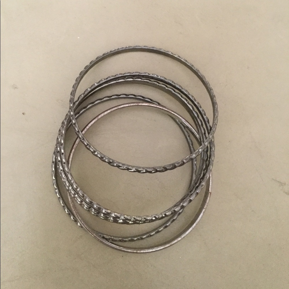 Sivertone 6 piece bangle set