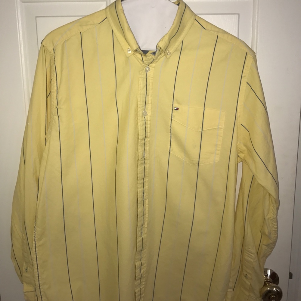 Tommy Hilfiger Yellow Classic Fit Button Down