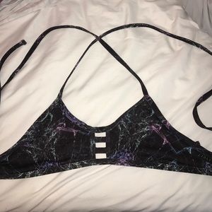 Jolyn Bikini Top (black marble)
