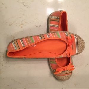Orange base shoes never worn
