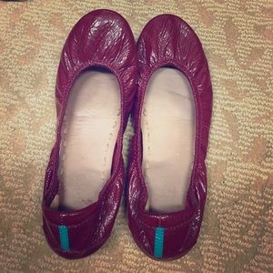 Ruby Red Patent Leather Tieks