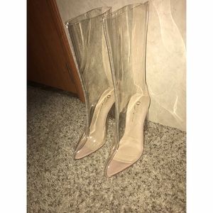 Trendy clear heal boots