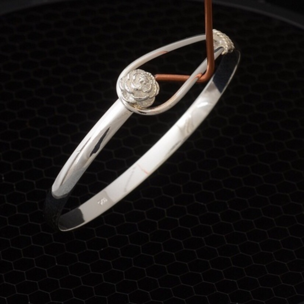 925 Sterling Silver Thick Polish Cuff Bracelet