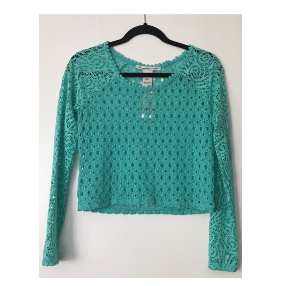 NWT American Rag Turquoise Knit Crop